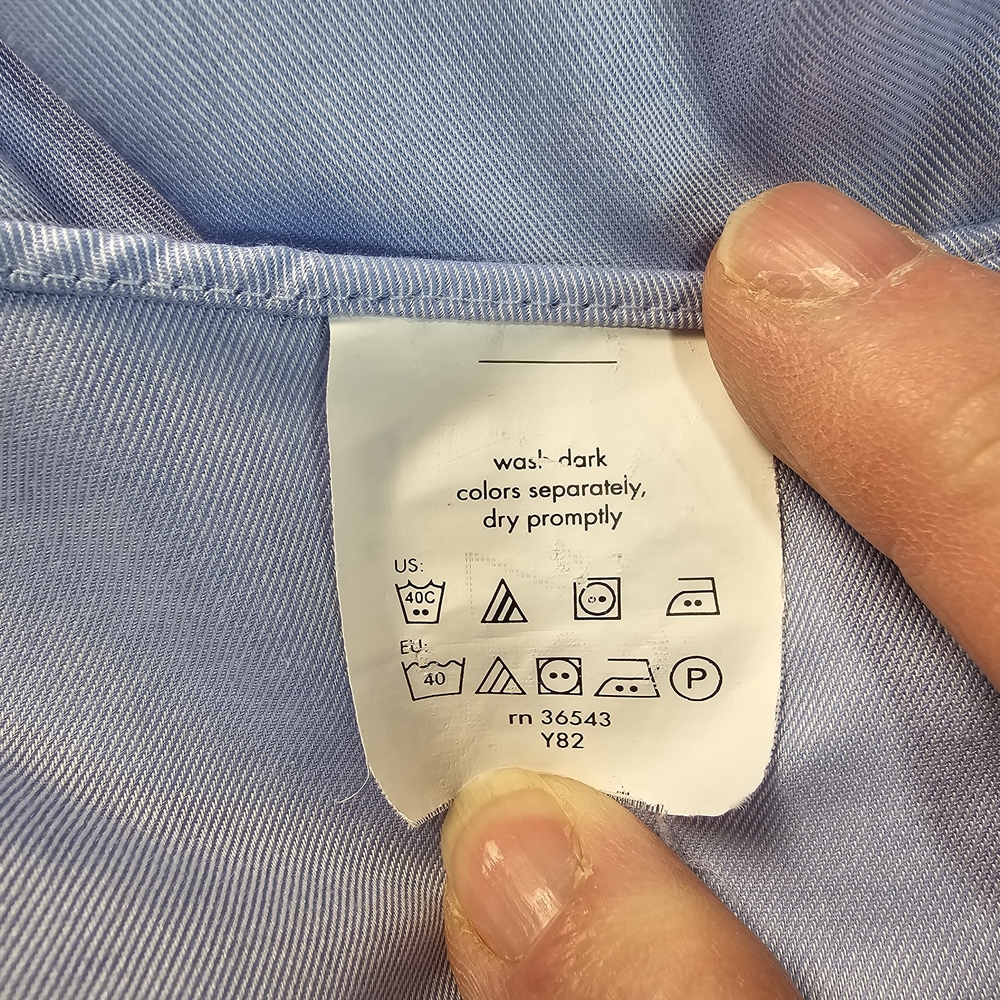 Michael Kors Men's Blue Dress Shirt 16.5 34/35 - Picture 8 of 11